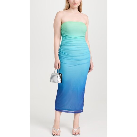 Runaway The Label Kendall Dress in Aqua Ombre XSmall New Womens Midi - Picture 11 of 16